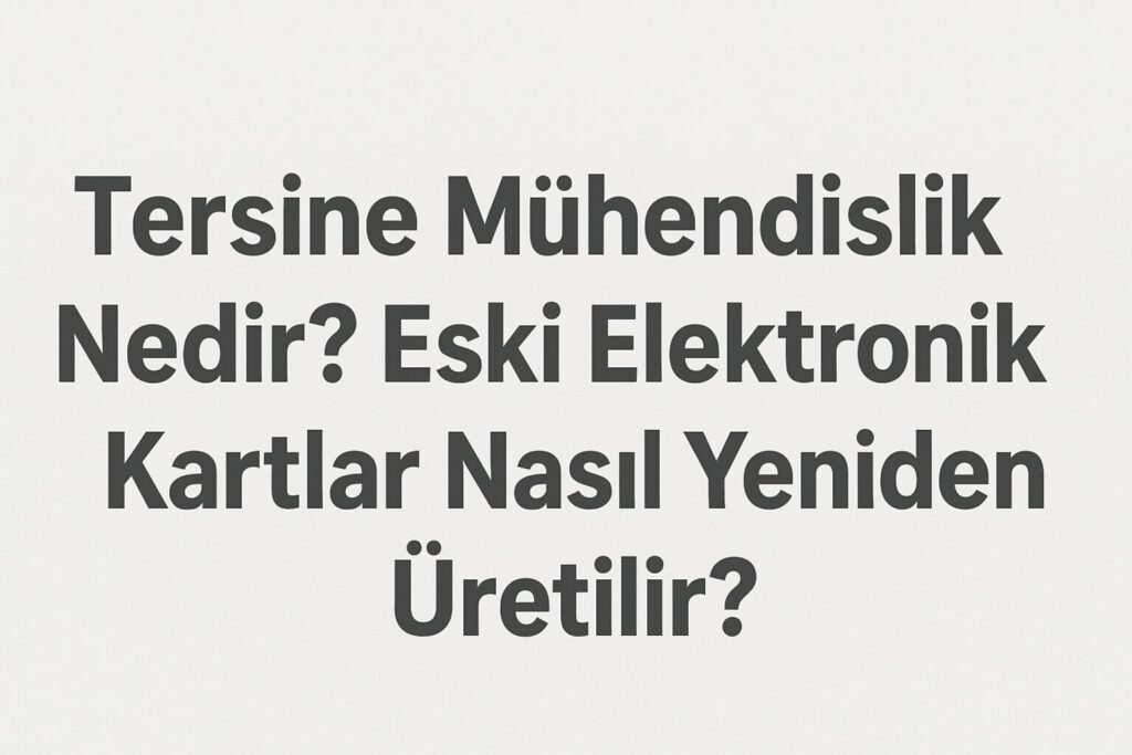 Tersine Mühendislik Nedir? Eski Elektronik Kartlar Nasıl Yeniden Üretilir?