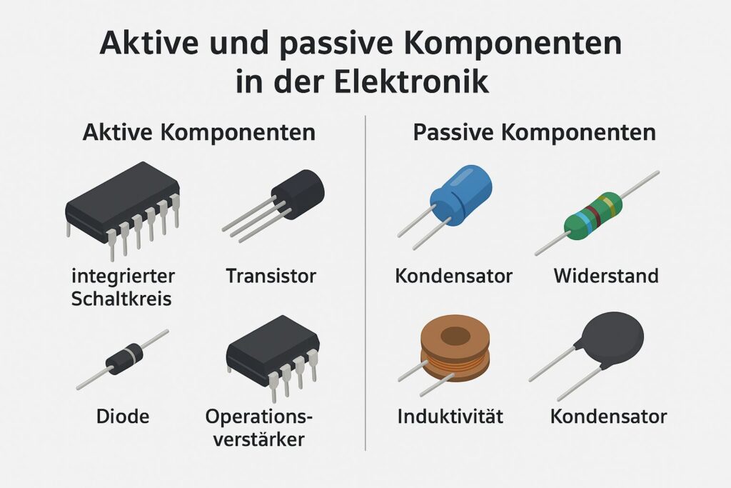 Was sind aktive und passive Komponenten in der Elektronik?