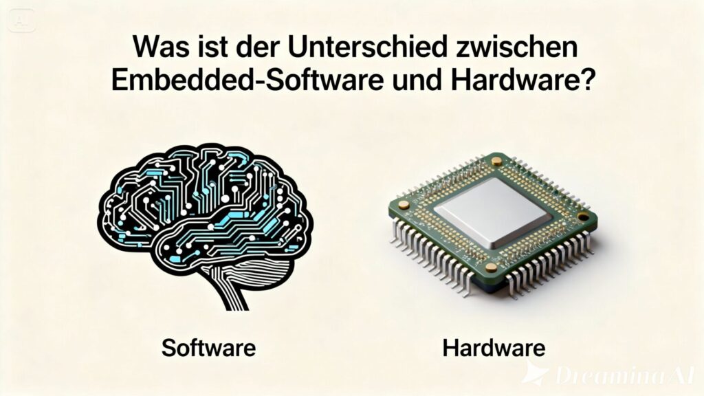Was ist der Unterschied zwischen Embedded-Software und Hardware?