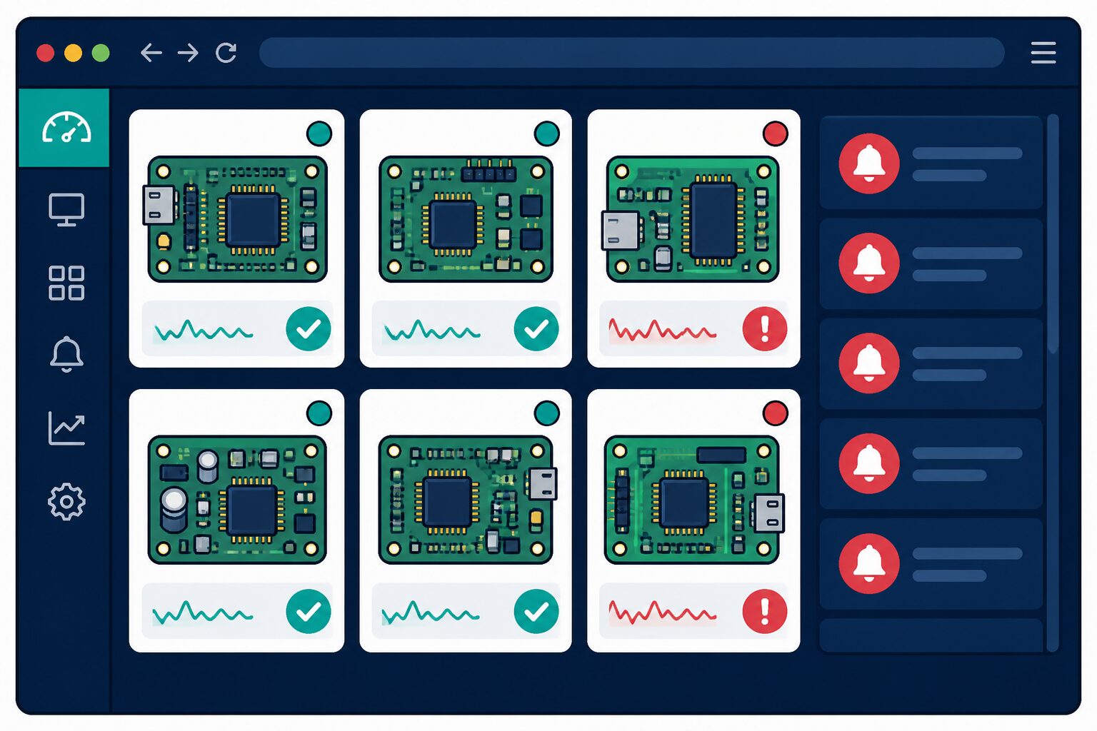 Çok Cihazlı Saha İzleme Web Panel PCB